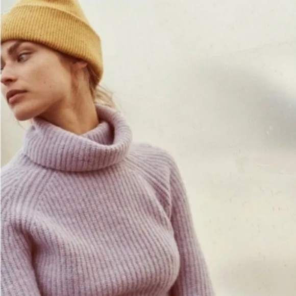 Madewell Lavender Turtleneck Sweater Size - M - Picture 1 of 7
